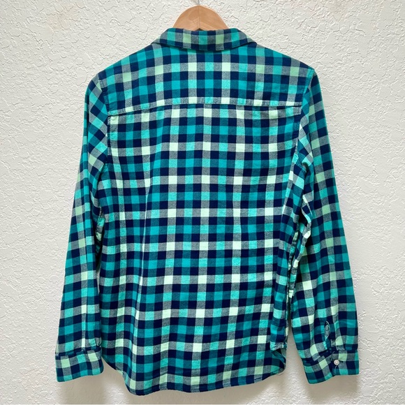 American Eagle‎ Outfitters Womens Flannel Shirt Plaid Long Sleeve Button Down - Picture 6 of 7